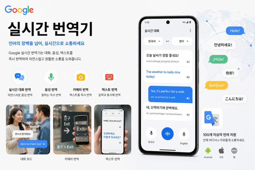 구글 번역기 실시간 번역
