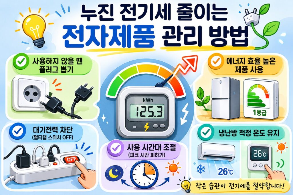 여름철 누진세 폭탄 피하는 가전제품 올바른 전력 관리법