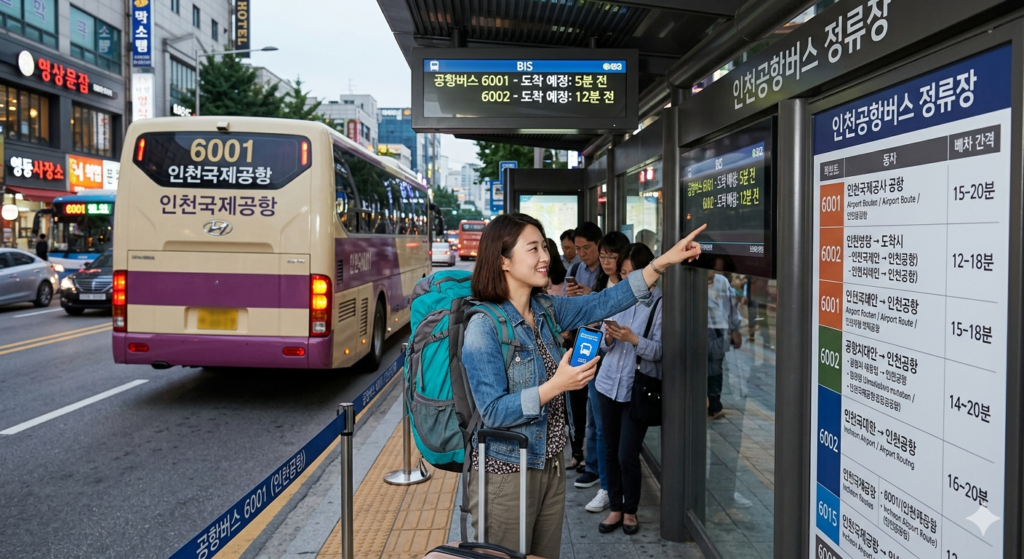 공항버스 노선별 배차