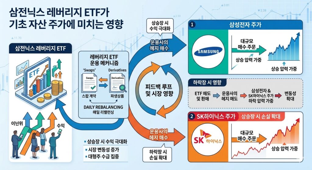 삼전닉스 레버리지 ETF 가 삼전닉스 주가에 어떤 영향을 주는가?