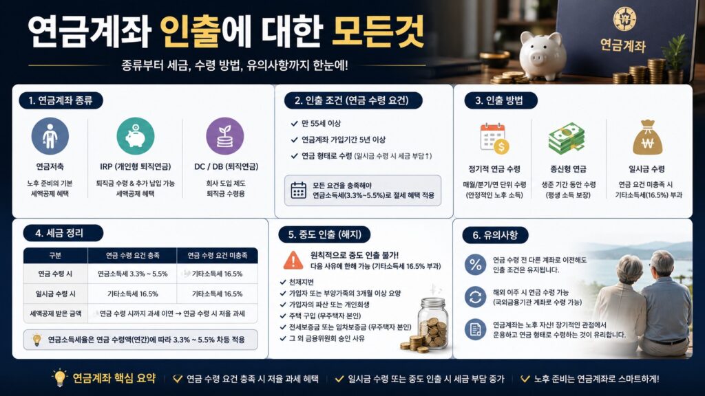 연금계좌 수령의 모든것
