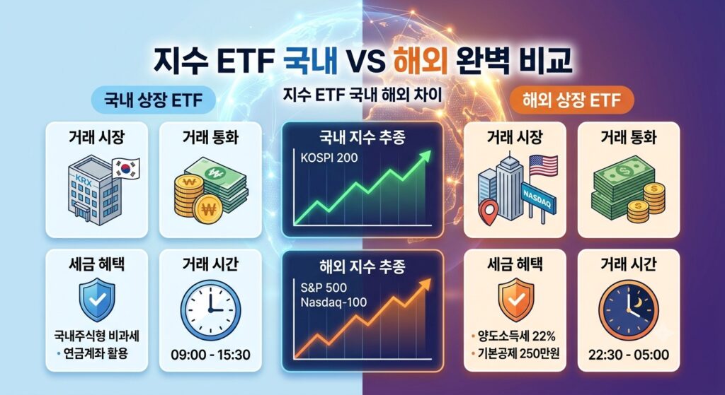 지수 ETF 국내 해외 차이